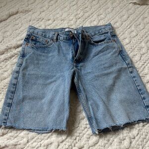 Mango Light Blue Denim shorts